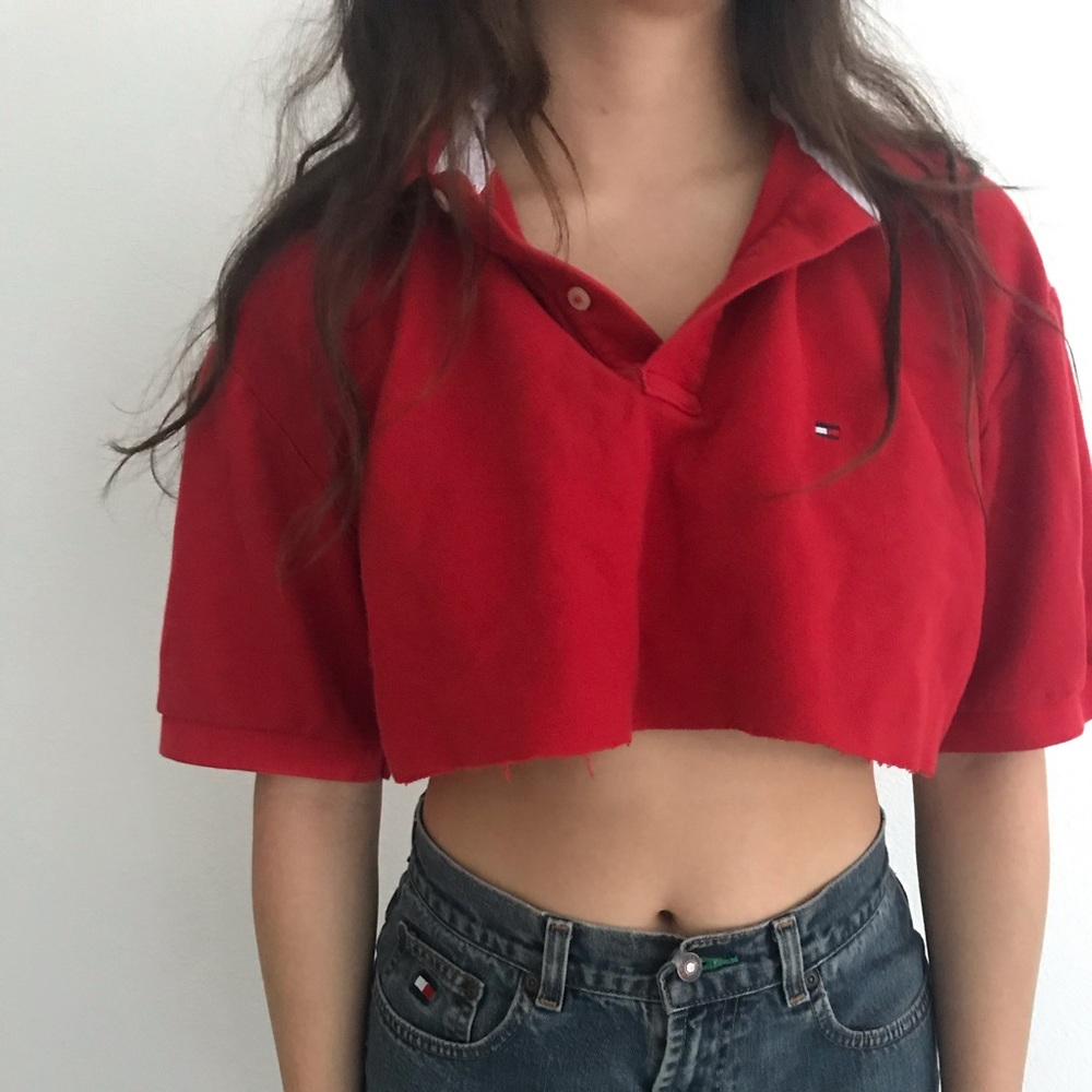 cropped tommy hilfiger polo